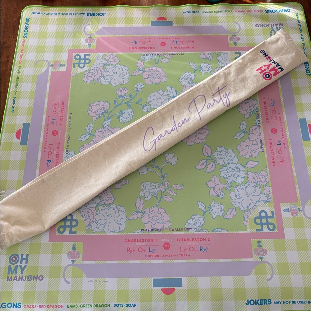 Oh My Mahjong Garden Party Mahjong Mat